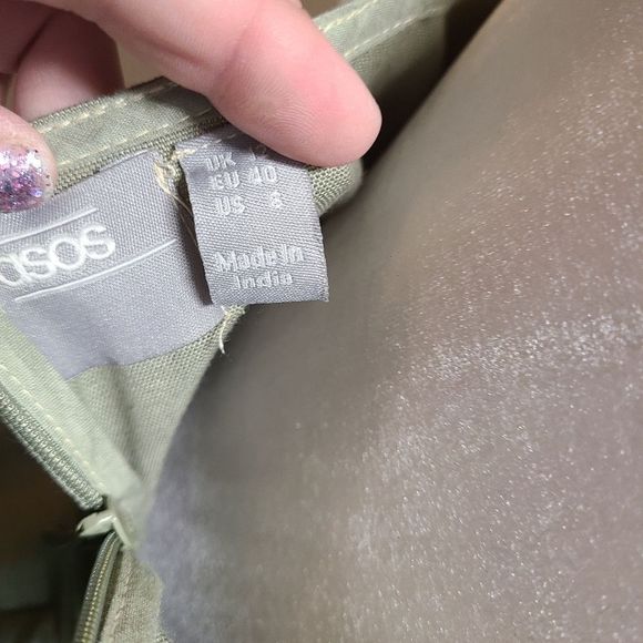 ASOS Square Neck Cotton Mini Dress - Picture 11 of 12